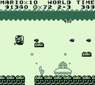 une photo d'Ã©cran de Super Mario Land sur Nintendo Game Boy